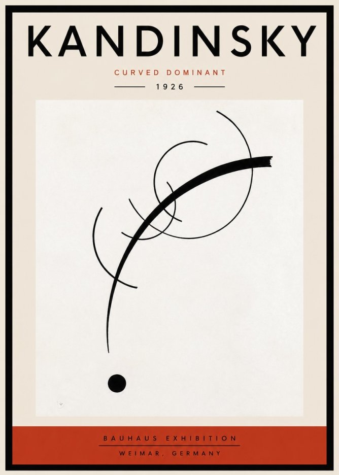 Kandinsky Curved Dominant No6 - Plakat