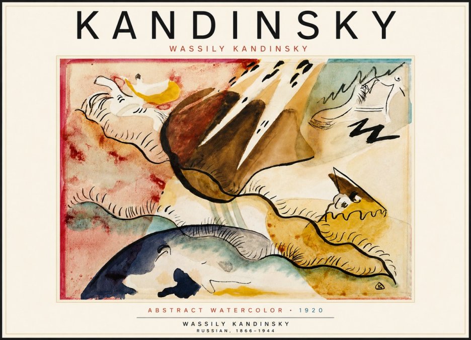 Kandinsky Abstract Watercolor No4 - Plakat