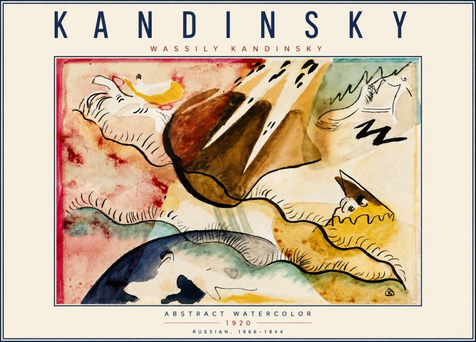 Kandinsky Abstract Watercolor No6 - Plakat
