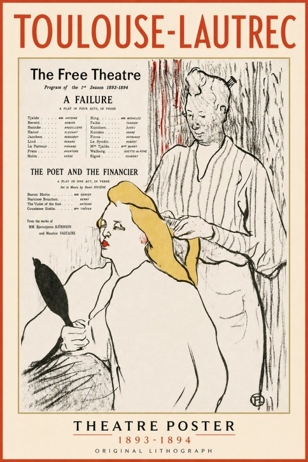 Toulouse-Lautrec Le Théâtre Libre - Une Faillite / Le Poète Et Le Financier No3 - Plakat