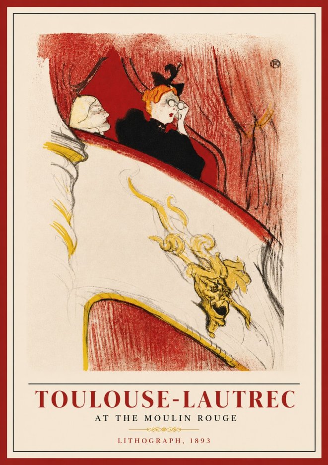 Toulouse-Lautrec At the Moulin Rouge I No4 - Plakat