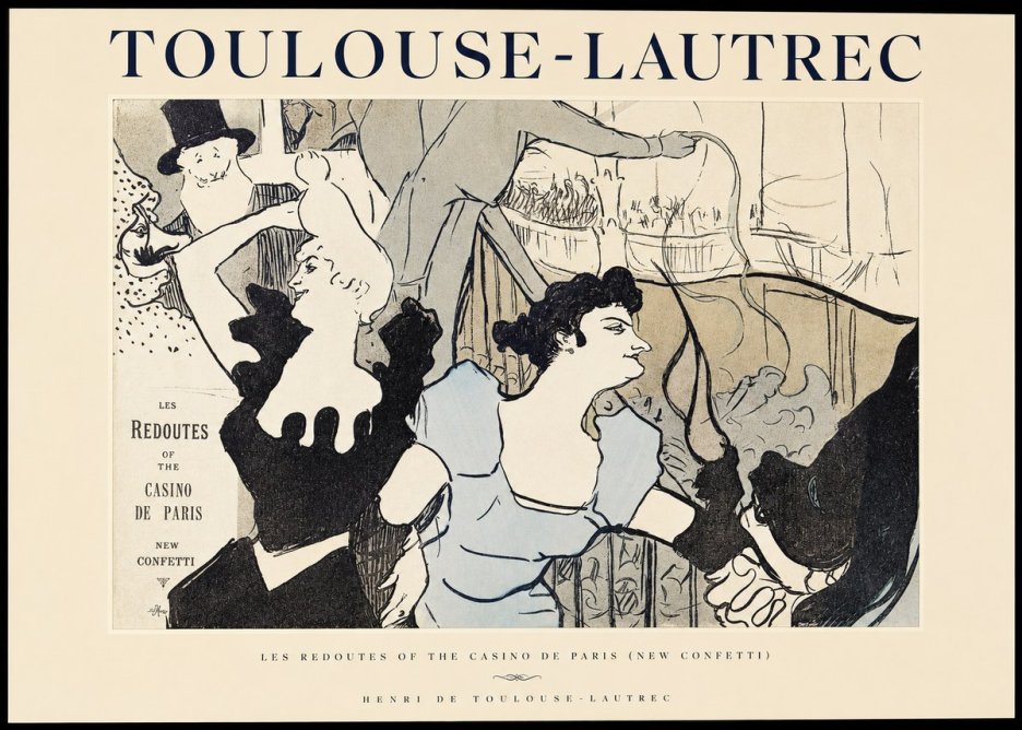 Toulouse-Lautrec Les Redoutes of the Casino De Paris (New Confetti) No1 - Plakat