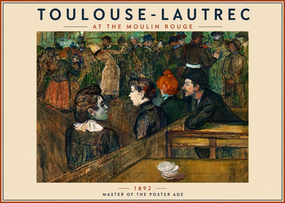 Toulouse-Lautrec At the Moulin Rouge V No5 - Plakat