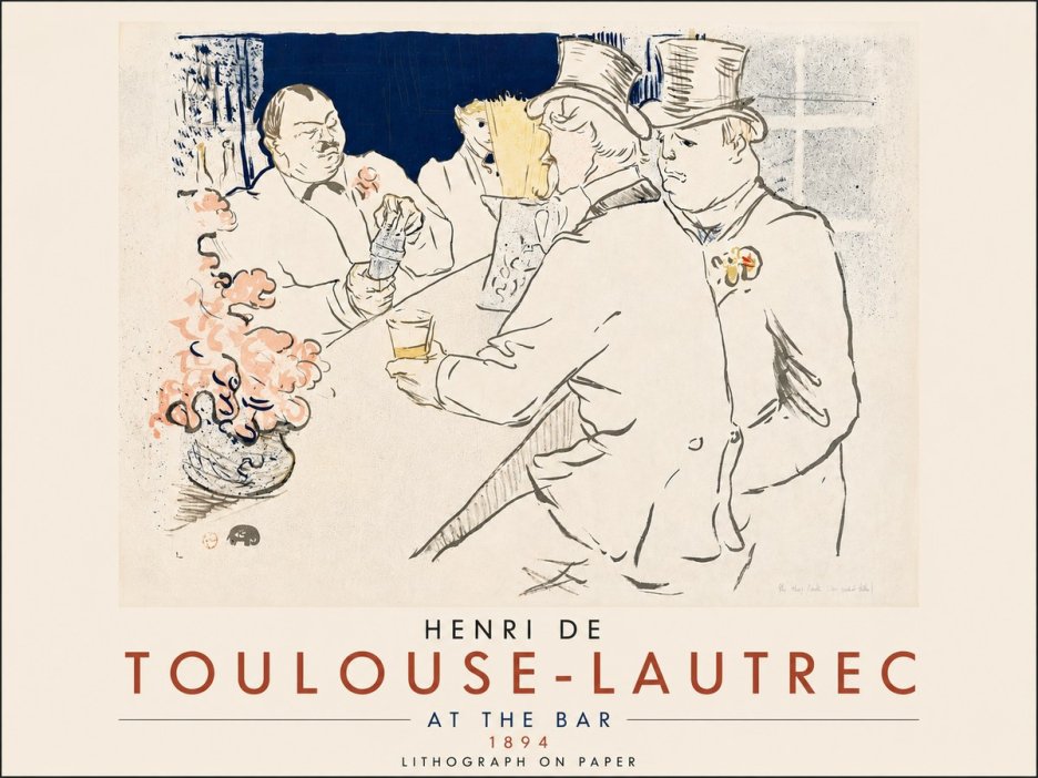 Toulouse-Lautrec At the Bar No6 - Plakat