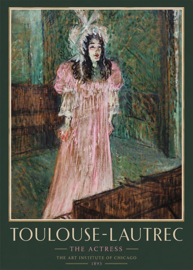 Toulouse-Lautrec The Actress No3 - Plakat