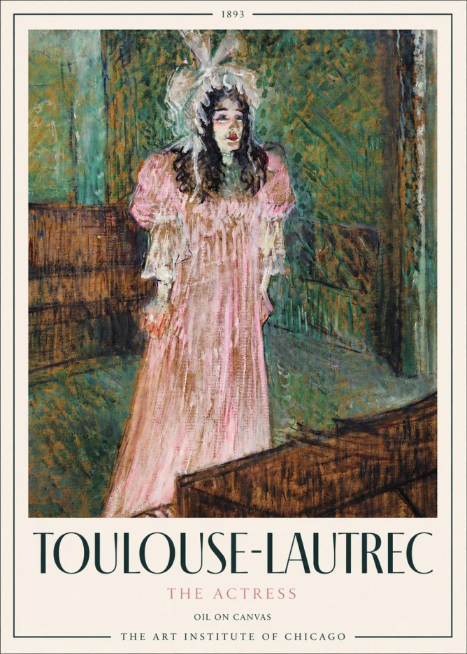Toulouse-Lautrec The Actress No4 - Plakat