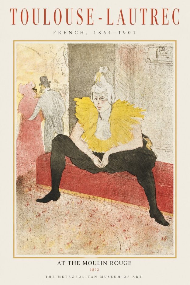 Toulouse-Lautrec At the Moulin Rouge X No1 - Plakat