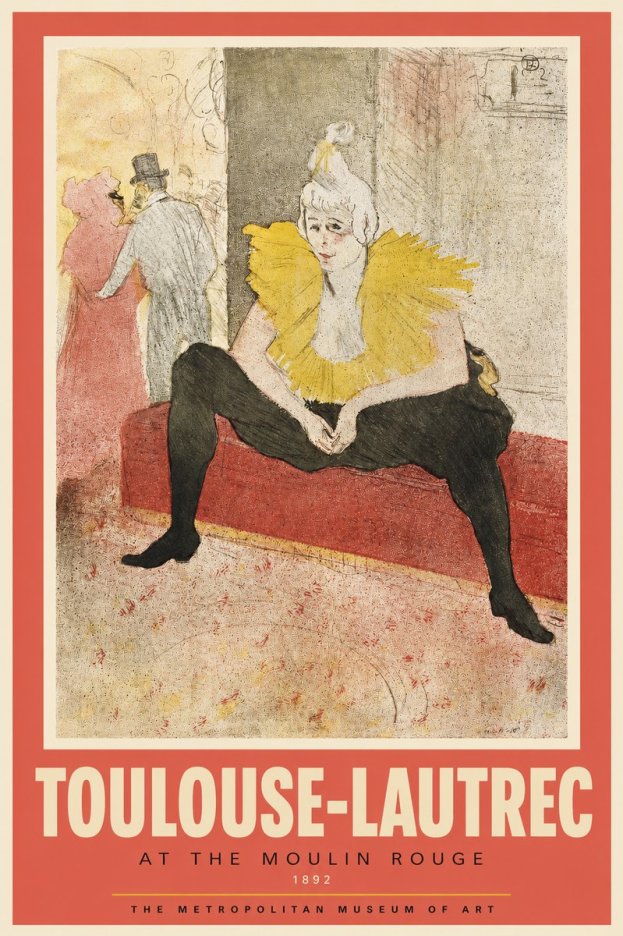 Toulouse-Lautrec At the Moulin Rouge X No2 - Plakat