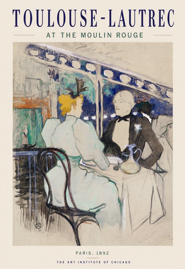 Toulouse-Lautrec At the Moulin Rouge XI No1 - Plakat