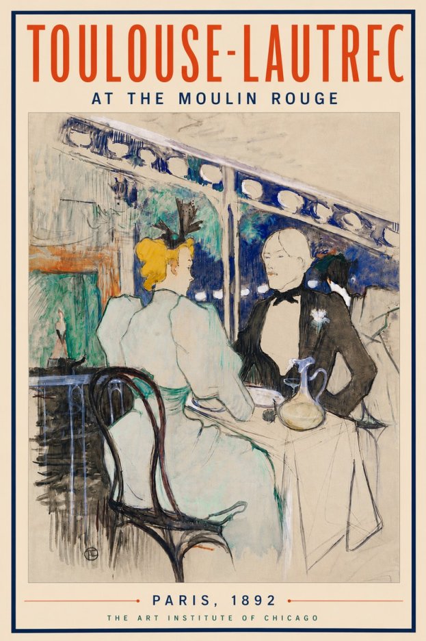 Toulouse-Lautrec At the Moulin Rouge XI No6 - Plakat