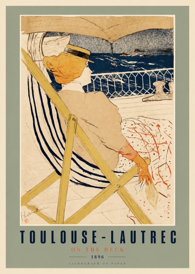 Toulouse-Lautrec On the Deck No3 - Plakat