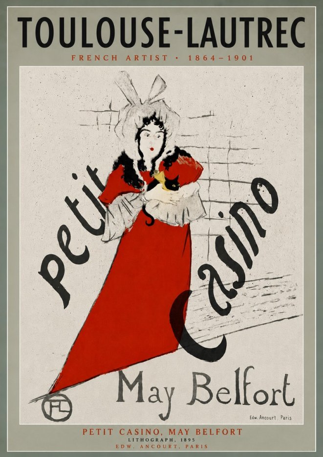 Toulouse-Lautrec Petit Casino, May Belfort No5 - Plakat