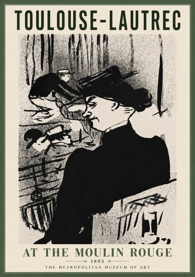 Toulouse-Lautrec At the Moulin Rouge XII No5 - Plakat