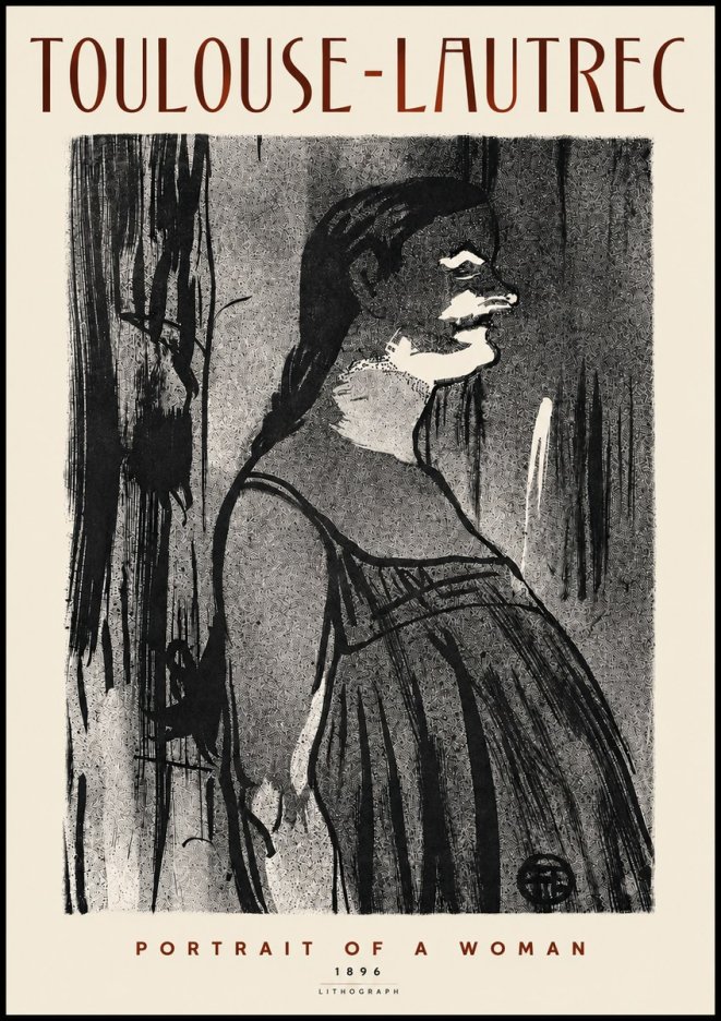 Toulouse-Lautrec Portrait of a Woman III No4 - Plakat