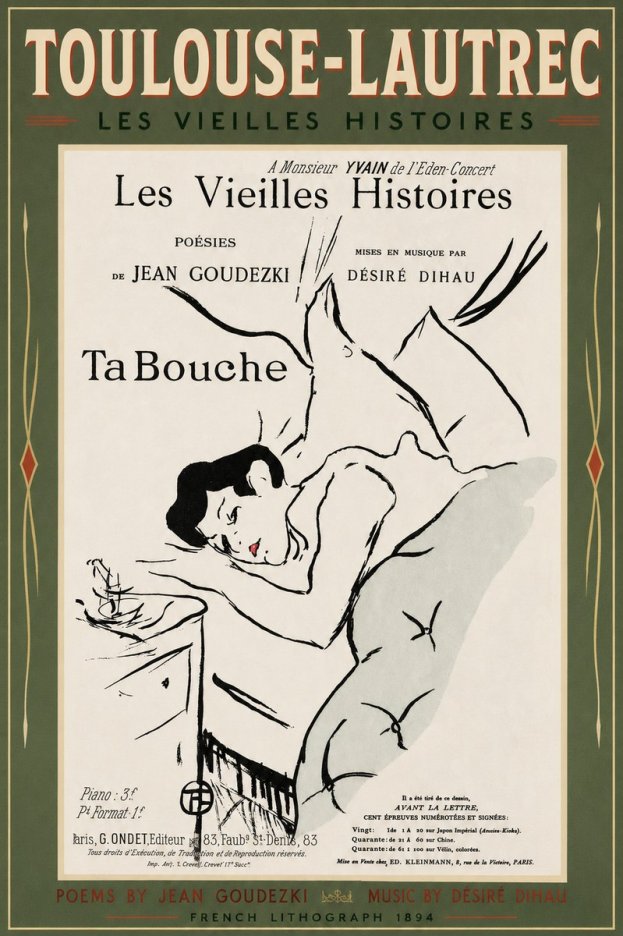 Toulouse-Lautrec Les Vieilles Histoires - Ta Bouche No2 - Plakat