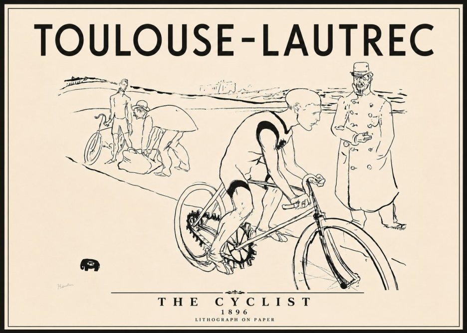 Toulouse-Lautrec The Cyclist No6 - Plakat