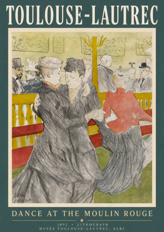 Toulouse-Lautrec Dance at the Moulin Rouge No5 - Plakat
