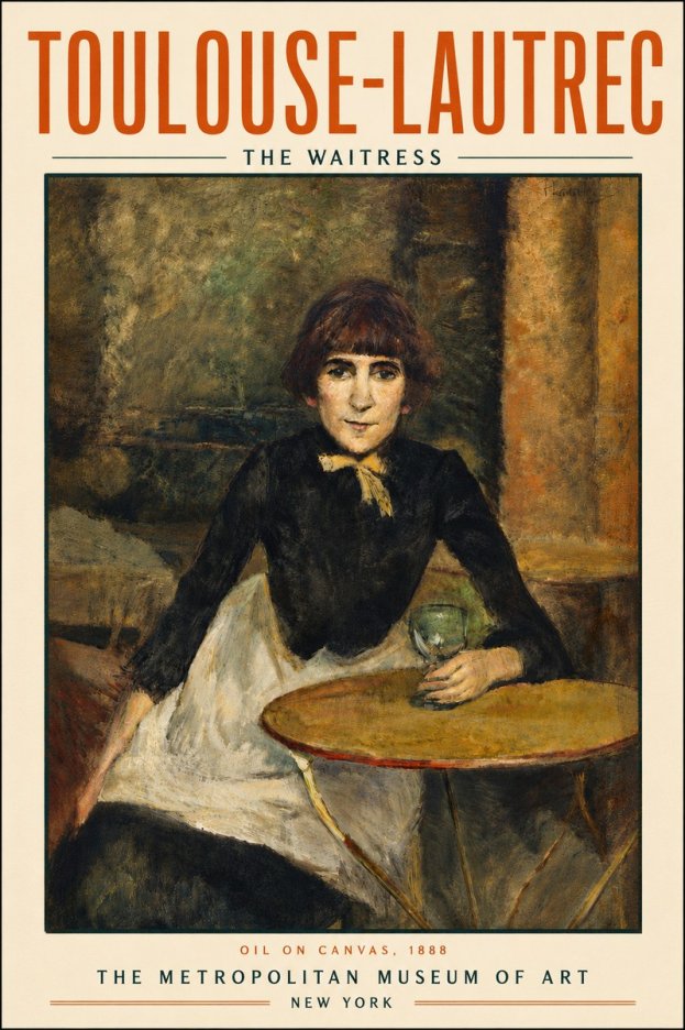 Toulouse-Lautrec The Waitress No6 - Plakat