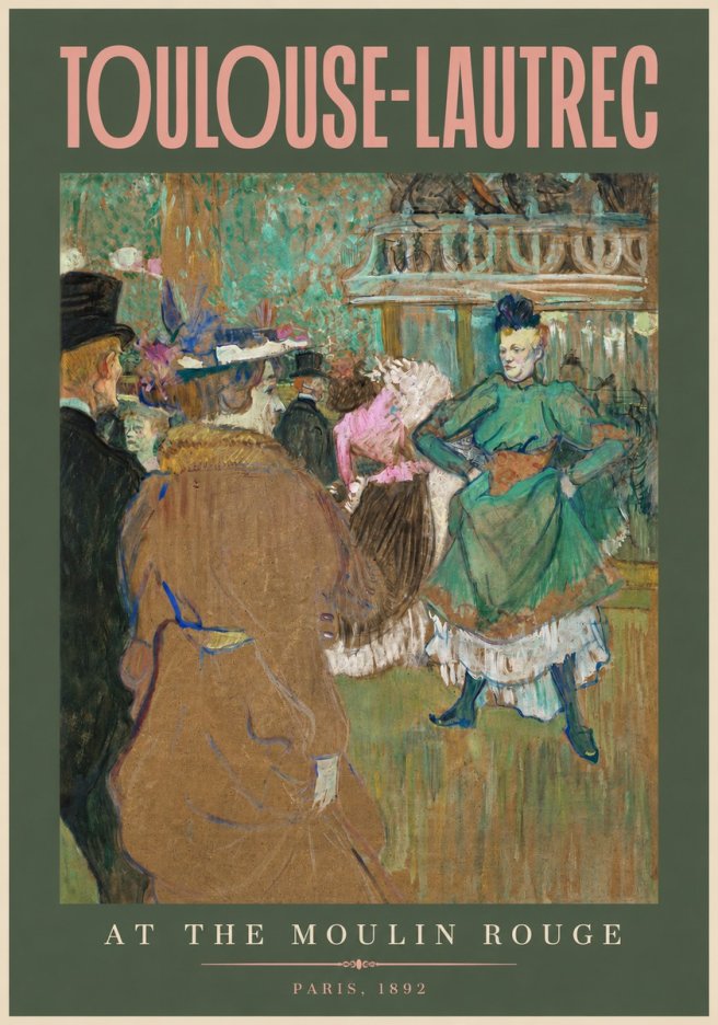 Toulouse-Lautrec At the Moulin Rouge XIII No2 - Plakat