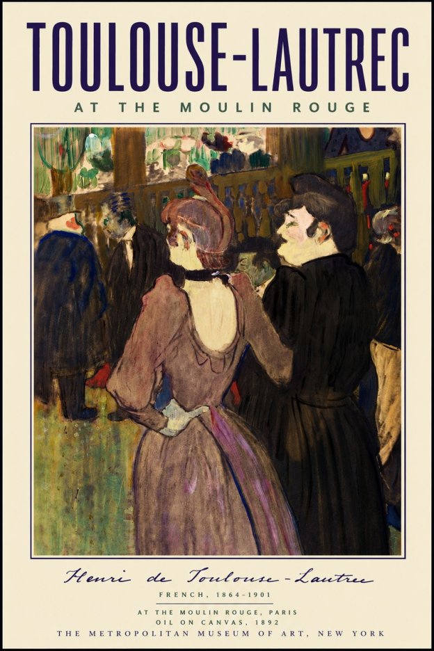 Toulouse-Lautrec At the Moulin Rouge XIV No4 - Plakat