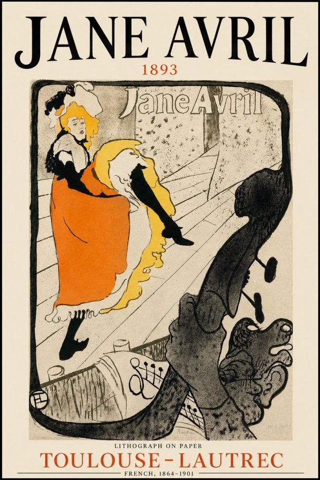 Toulouse-Lautrec Jane Avril II No3 - Plakat