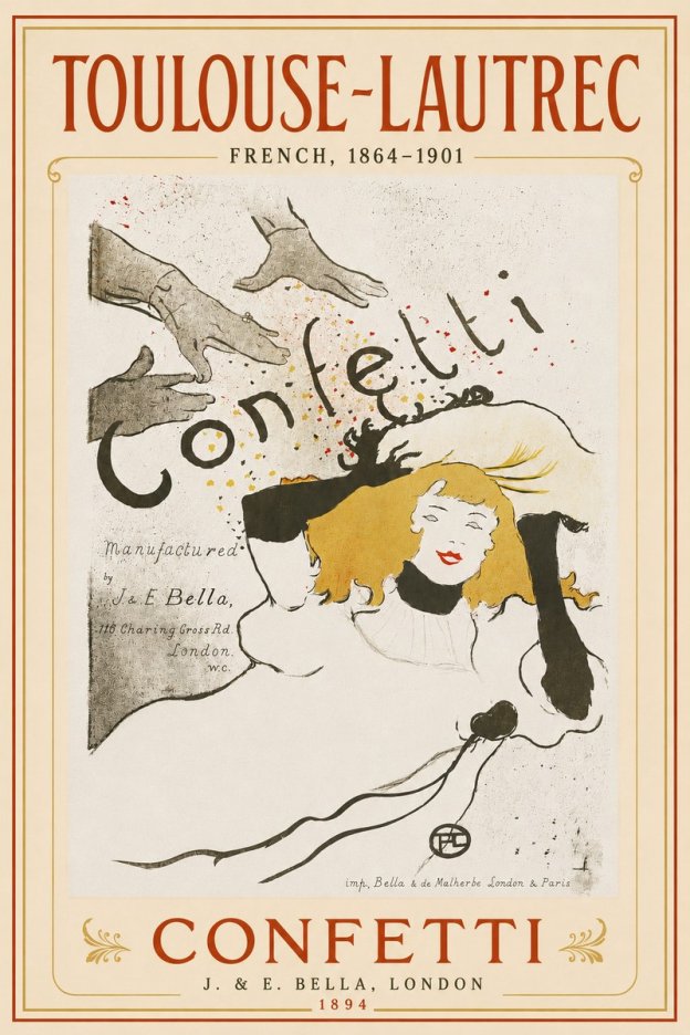 Toulouse-Lautrec Confetti No5 - Plakat