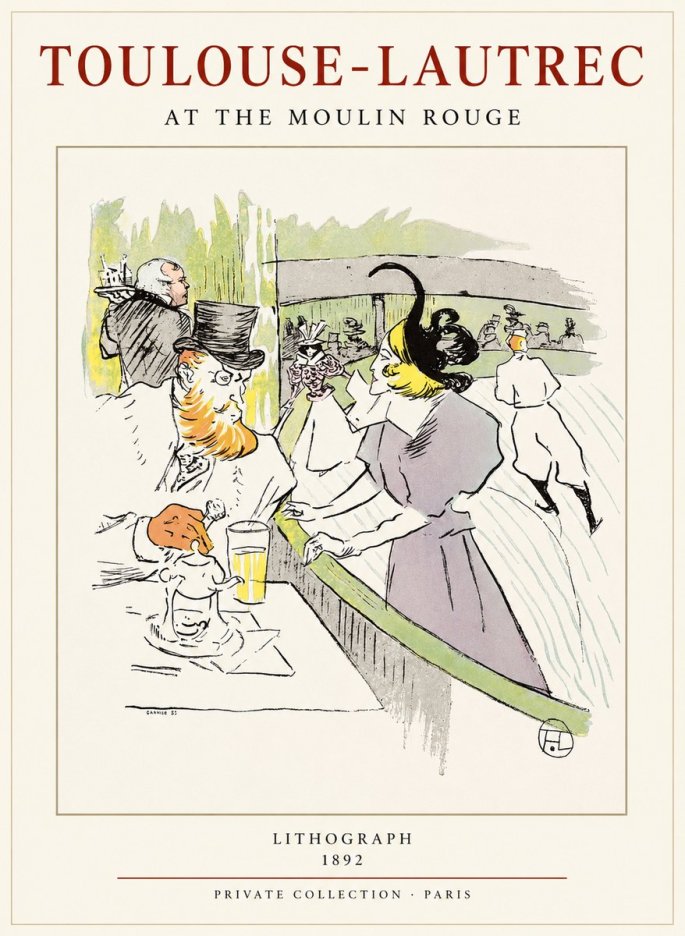 Toulouse-Lautrec At the Moulin Rouge XV No1 - Plakat
