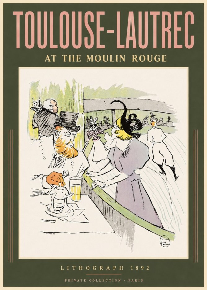 Toulouse-Lautrec At the Moulin Rouge XV No2 - Plakat