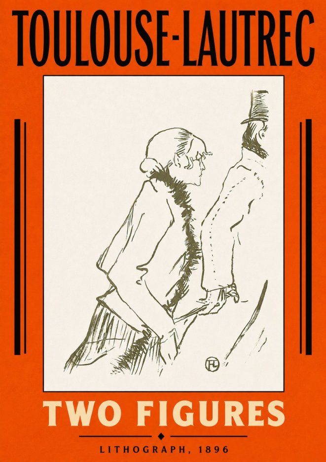 Toulouse-Lautrec Two Figures No5 - Plakat