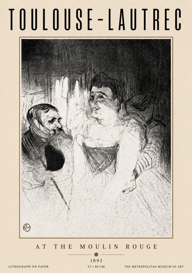 Toulouse-Lautrec At the Moulin Rouge XVII No5 - Plakat