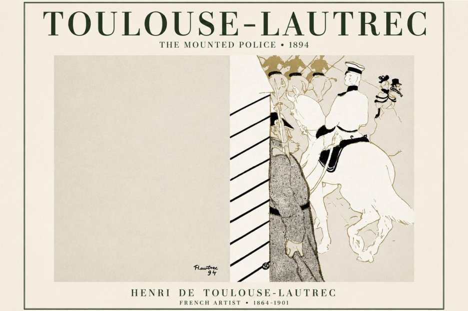 Toulouse-Lautrec The Mounted Police No3 - Plakat