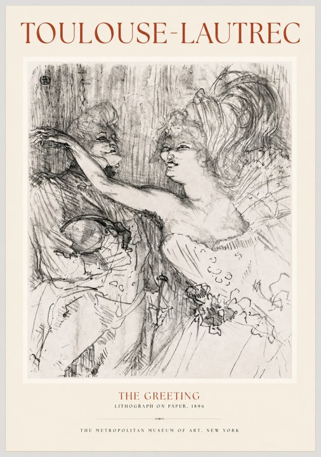 Toulouse-Lautrec The Greeting No1 - Plakat