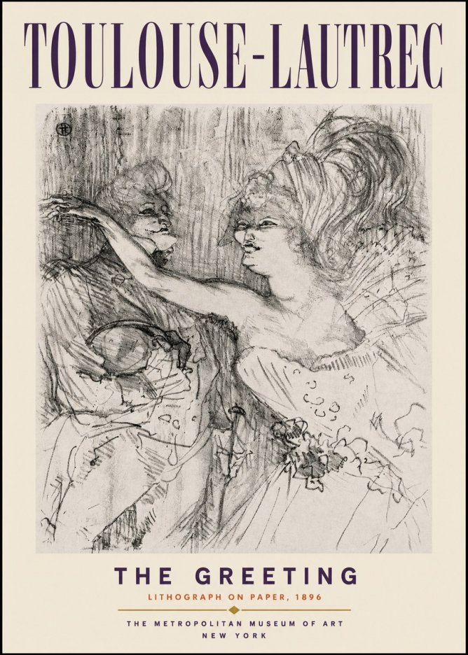 Toulouse-Lautrec The Greeting No2 - Plakat