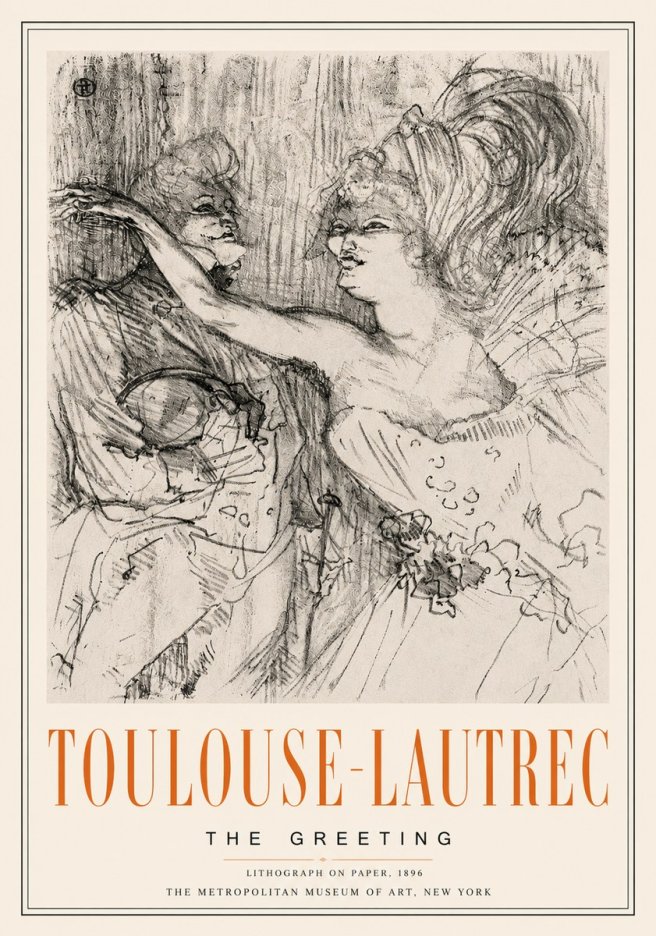 Toulouse-Lautrec The Greeting No6 - Plakat