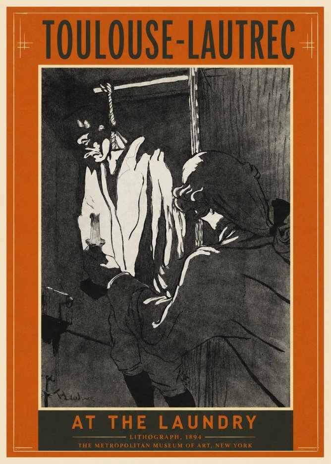 Toulouse-Lautrec At the Laundry No2 - Plakat