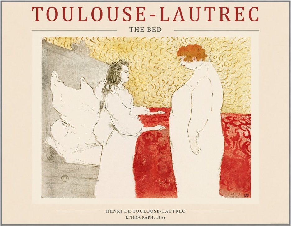 Toulouse-Lautrec The Bed No1 - Plakat