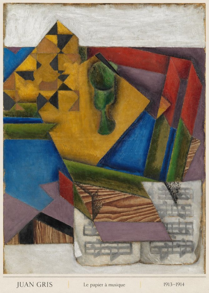 Juan Gris Le Papier À Musique No6 - Plakat