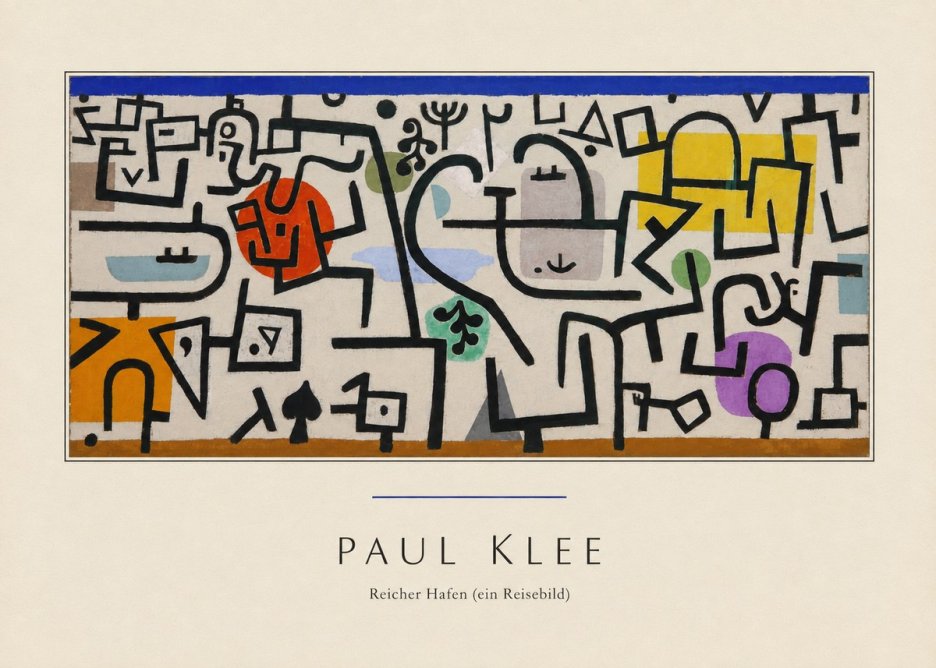 Paul Klee Reicher Hafen (Ein Reisebild) I No3 - Plakat
