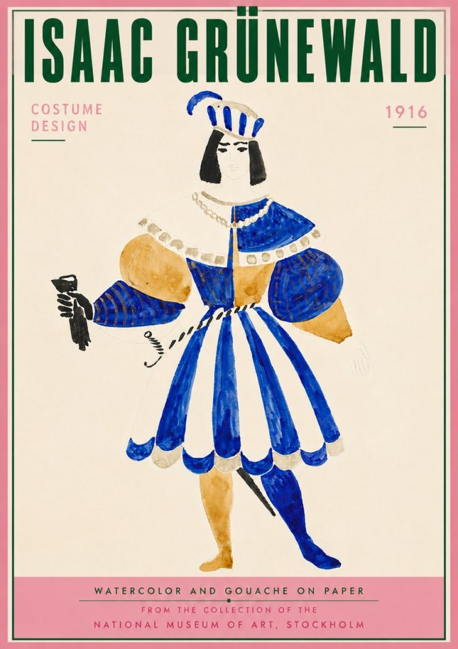 Isaac Grünewald Costume Design III No4 - Plakat