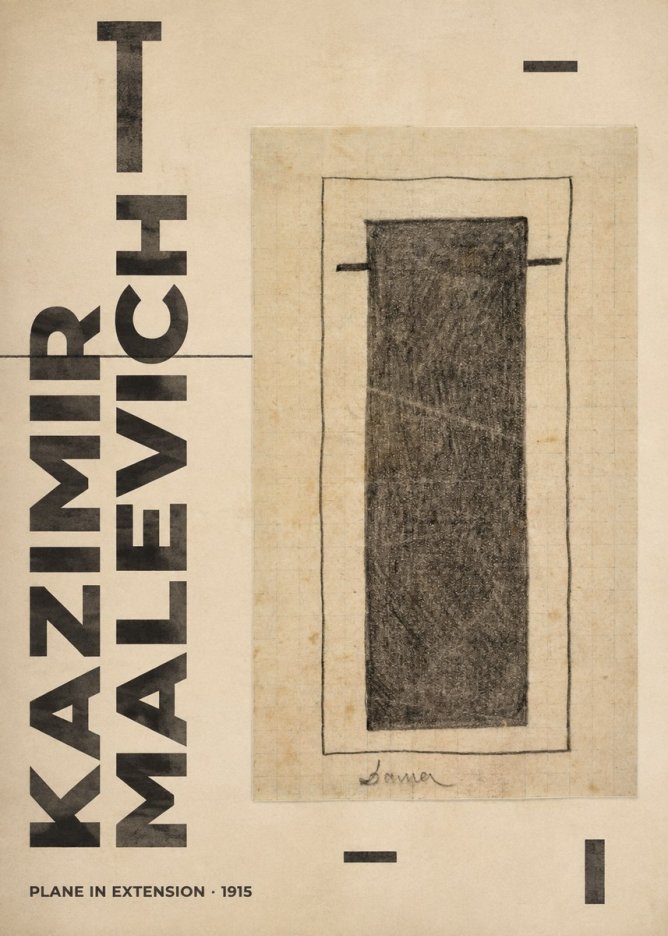 Kazimir Malevich Plane in Extension No6 - Plakat