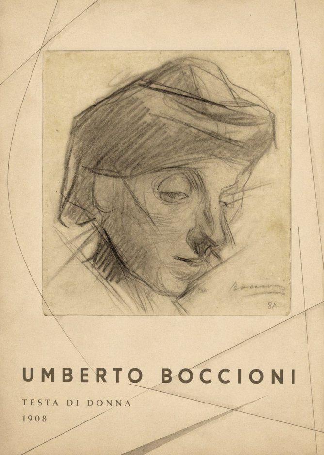 Umberto Boccioni Testa Di Donna No2 - Plakat