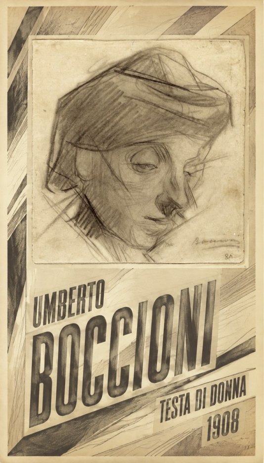 Umberto Boccioni Testa Di Donna No5 - Plakat