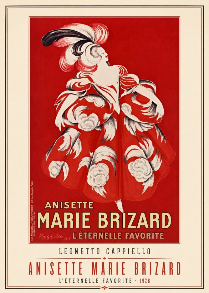 Leonetto Cappiello Anisette Marie Brizard - L'éternelle Favorite No1 - Plakat