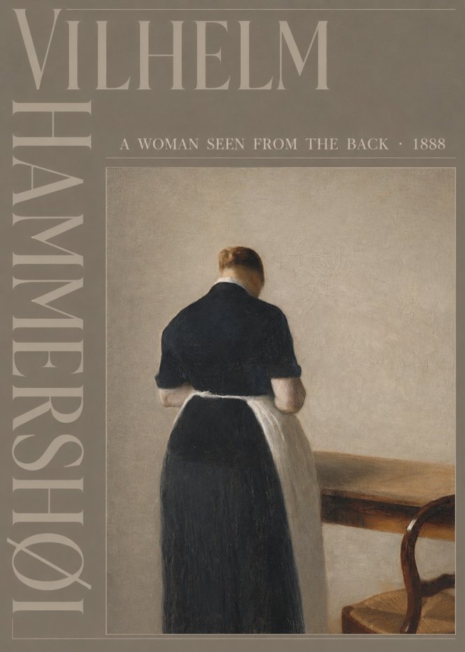 Vilhelm Hammershøi A Woman Seen from the Back No4 - Plakat