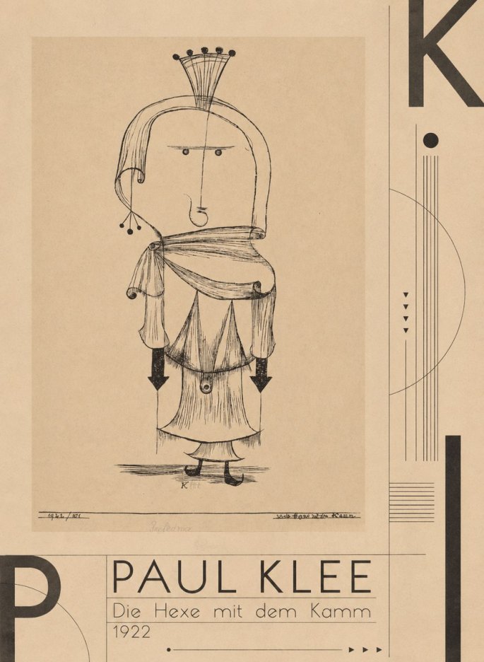 Paul Klee Die Hexe Mit Dem Kamm No3 - Plakat