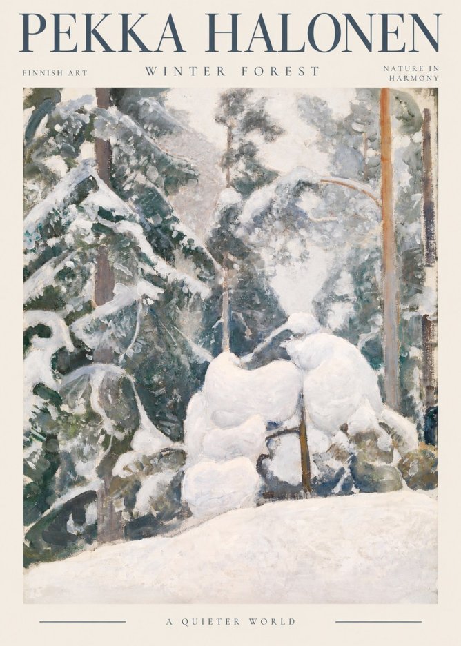 Pekka Halonen Winter Forest II No2 - Plakat