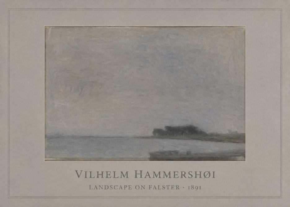 Vilhelm Hammershøi Landscape on Falster No1 - Plakat