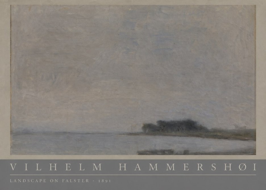 Vilhelm Hammershøi Landscape on Falster No3 - Plakat