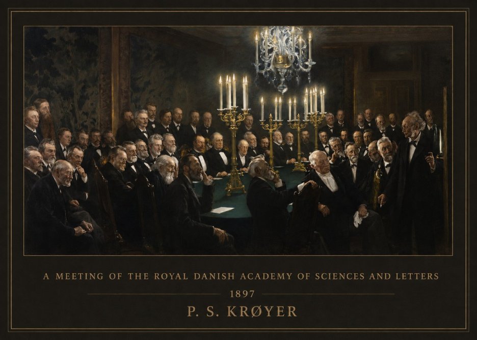 P.S. Krøyer A Meeting at the Royal Danish Academy of Sciences and Letters No6 - Plakat