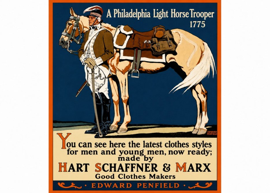Edward Penfield A Philadelphia Light Horse Trooper 1775 No2 - Plakat